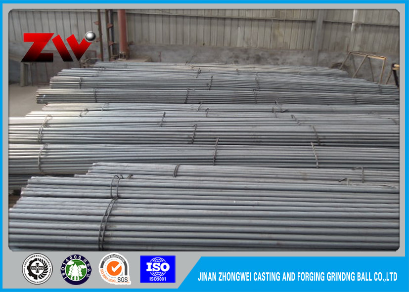 Pengecoran Steel bola Steel Grinding Rod / Grinding Cylpebs 75mr / 60Mn / 45 #